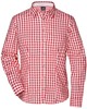 James & Nicholson JN637 Ladies´ Traditional Shirt - Red/White - XXL afbeelding
