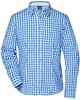 James & Nicholson JN637 Ladies´ Traditional Shirt - Royal/White - L afbeelding