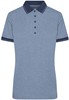 James & Nicholson JN705 Ladies´ Heather Polo - Blue-Melange/Navy - M afbeelding