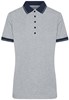 James & Nicholson JN705 Ladies´ Heather Polo - Grey-Heather/Navy - L afbeelding