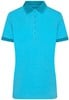 James & Nicholson JN705 Ladies´ Heather Polo - Turquoise-Melange/Turquoise - S afbeelding