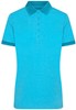 James & Nicholson JN705 Ladies´ Heather Polo - Turquoise-Melange/Turquoise - XXL afbeelding