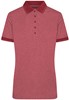 James & Nicholson JN705 Ladies´ Heather Polo - Wine-Melange/Wine - L afbeelding