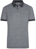 James & Nicholson JN706 Men´s Heather Polo - Black-Melange/Black - L afbeelding