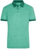 James & Nicholson JN706 Men´s Heather Polo - Green-Melange/Dark-Green - XL afbeelding