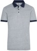 James & Nicholson JN706 Men´s Heather Polo - Grey-Heather/Navy - L afbeelding