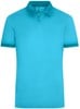 James & Nicholson JN706 Men´s Heather Polo - Turquoise-Melange/Turquoise - S afbeelding