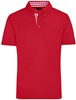 James & Nicholson JN716 Men´s Traditional Polo - Red/Red/White - XXL afbeelding