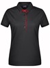 James & Nicholson JN725 Ladies´ Polo Single Stripe - Black/Red - XL afbeelding