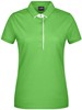 James & Nicholson JN725 Ladies´ Polo Single Stripe - Lime-Green/White - M afbeelding