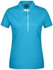 James & Nicholson JN725 Ladies´ Polo Single Stripe - Turquoise/White - M afbeelding