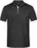 James & Nicholson JN726 Men´s Polo Single Stripe - Black/White - S afbeelding