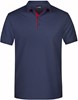 James & Nicholson JN726 Men´s Polo Single Stripe - Navy/Red - XL afbeelding
