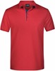 James & Nicholson JN726 Men´s Polo Single Stripe - Red/Navy - S afbeelding