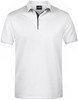 James & Nicholson JN726 Men´s Polo Single Stripe - White/Black - XL afbeelding