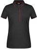 James & Nicholson JN727 Ladies´ Polo Stripe - Black/Red - M afbeelding