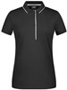 James & Nicholson JN727 Ladies´ Polo Stripe - Black/Silver-(Solid) - S afbeelding