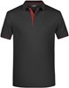 James & Nicholson JN728 Men´s Polo Stripe - Black/Red - 3XL afbeelding