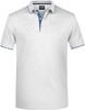 James & Nicholson JN728 Men´s Polo Stripe - White/Navy - M afbeelding