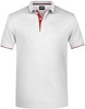 James & Nicholson JN728 Men´s Polo Stripe - White/Red - 3XL afbeelding