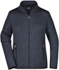 James & Nicholson JN761 Ladies´ Knitted Fleece Jacket - Dark-Grey-Melange/Silver-(Solid) - XXL afbeelding