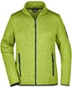 James & Nicholson JN761 Ladies´ Knitted Fleece Jacket - Kiwi-Melange/Royal - S afbeelding