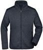 James & Nicholson JN762 Men´s Knitted Fleece Jacket - Dark-Grey-Melange/Silver-(Solid) - 3XL afbeelding