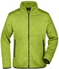 James & Nicholson JN762 Men´s Knitted Fleece Jacket - Kiwi-Melange/Royal - 3XL afbeelding