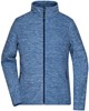 James & Nicholson JN769 Ladies´ Fleece Jacket - Blue-Melange/Navy - S afbeelding