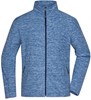 James & Nicholson JN770 Men´s Fleece Jacket - Blue-Melange/Navy - XXL afbeelding