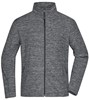 James & Nicholson JN770 Men´s Fleece Jacket - Grey-Melange/Anthracite - 3XL afbeelding