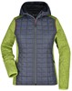 James & Nicholson JN771 Ladies´ Knitted Hybrid Jacket - Kiwi-Melange/Anthracite-Melange - M afbeelding