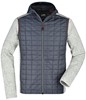 James & Nicholson JN772 Men´s Knitted Hybrid Jacket - Light-Melange/Anthracite-Melange - 3XL afbeelding