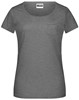 James & Nicholson JN8003 Ladies´ T Pocket - /Black-Heather - L afbeelding