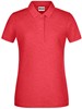 James & Nicholson JN8009 Ladies´ Basic Polo - /Carmine-Red-Melange - S afbeelding