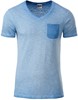 James & Nicholson JN8016 Men´s Slub-T - /Horizon-Blue - 3XL afbeelding