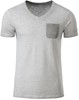 James & Nicholson JN8016 Men´s Slub-T - /Light-Grey - M afbeelding