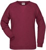 James & Nicholson JN8021 Ladies´ Sweat - /Burgundy-Melange - XXL afbeelding