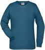 James & Nicholson JN8021 Ladies´ Sweat - /Petrol-Melange - M afbeelding