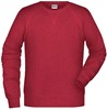 James & Nicholson JN8022 Men´s Sweat - /Carmine-Red-Melange - 3XL afbeelding