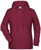 James & Nicholson JN8023 Ladies´ Hoody - /Burgundy-Melange - 3XL afbeelding
