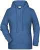 James & Nicholson JN8023 Ladies´ Hoody - /Light-Denim-Melange - XL afbeelding