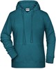James & Nicholson JN8023 Ladies´ Hoody - /Petrol-Melange - 3XL afbeelding