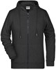 James & Nicholson JN8025 Ladies´ Zip-Hoody - /Black-Heather - 3XL afbeelding