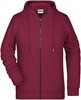 James & Nicholson JN8025 Ladies´ Zip-Hoody - /Burgundy-Melange - S afbeelding