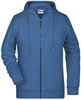 James & Nicholson JN8025 Ladies´ Zip-Hoody - /Light-Denim-Melange - XL afbeelding