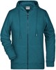 James & Nicholson JN8025 Ladies´ Zip-Hoody - /Petrol-Melange - XL afbeelding