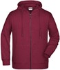 James & Nicholson JN8026 Men´s Zip-Hoody - /Burgundy-Melange - XL afbeelding