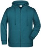 James & Nicholson JN8026 Men´s Zip-Hoody - /Petrol-Melange - 3XL afbeelding
