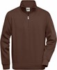 James & Nicholson JN831 Workwear Half Zip Sweat - Brown - 4XL afbeelding